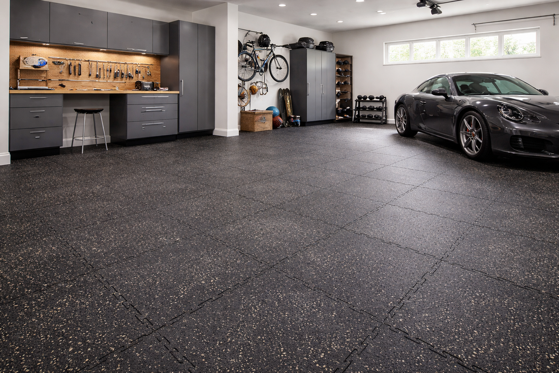 15mm Rubber Interlocking Tiles: The Best Gym & Garage Flooring Solution in Canada