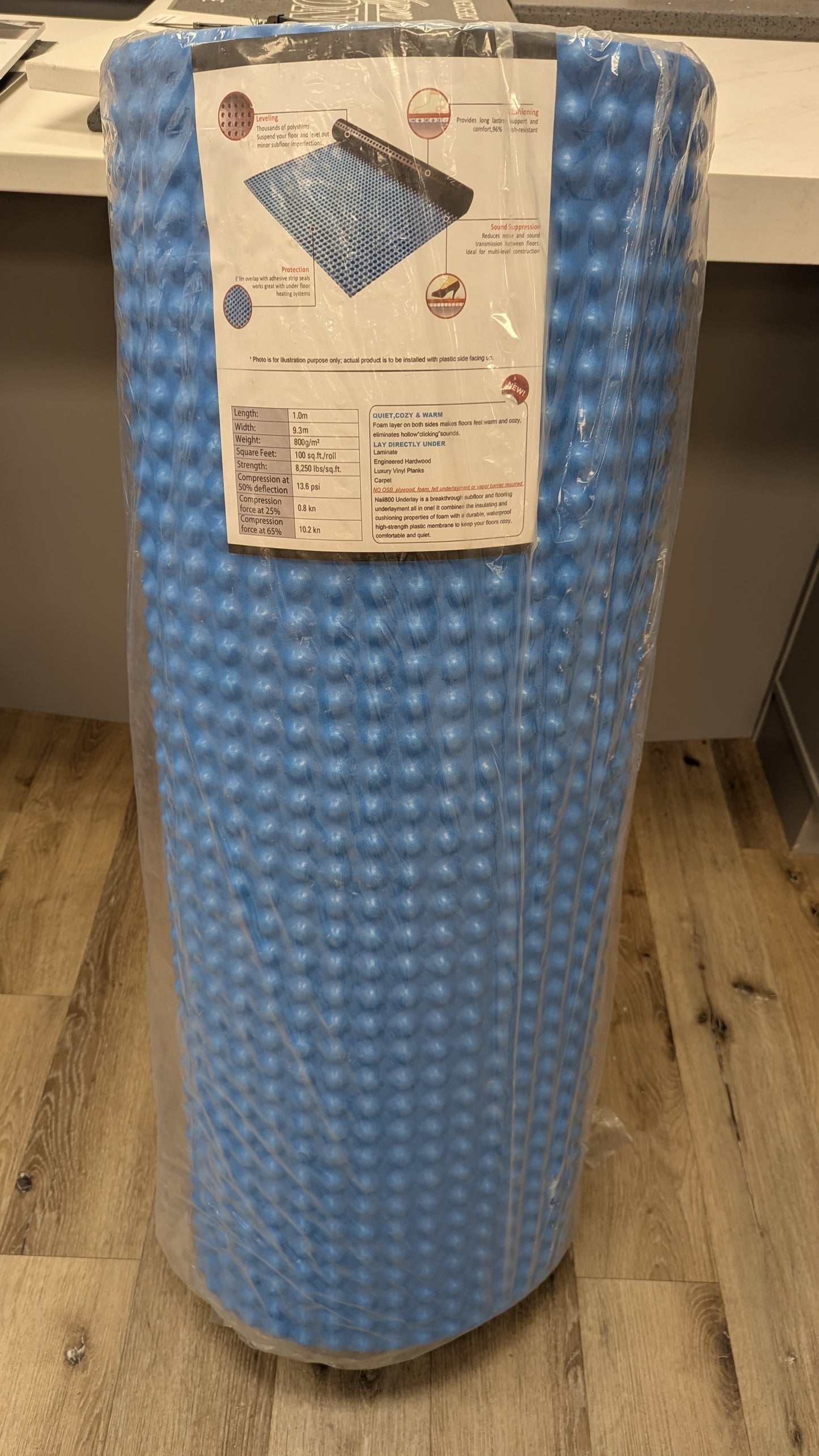 Nail800 Blue - Single Step Floor Underlayment