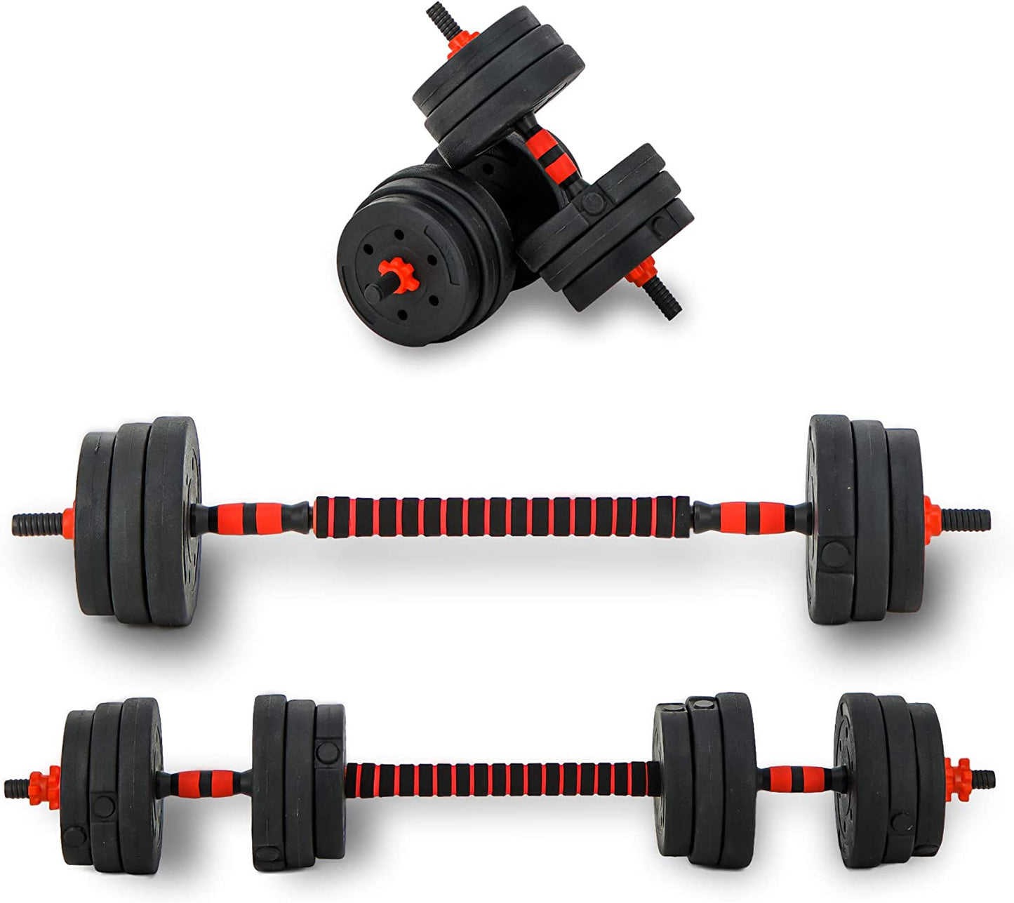 Adjustable Dumbbell, Barbell Set (44lbs)