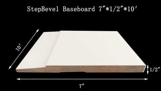 7" Step Bevel Baseboard 1/2" x 7" x 10'